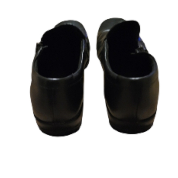 CLARKS LEATHER BENDABLES Clogs Black Size 10 - Picture 8 of 9